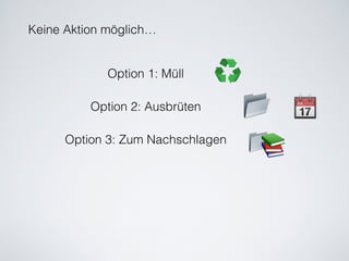 Keine Aktion möglich…
Option 1: Müll
Option 2: Ausbrüten
Option 3: Zum Nachschlagen
📂
📁📚
♻️
📆
 