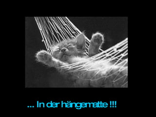 ... In der hängematte !!! 