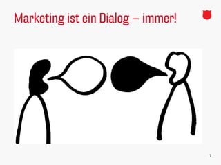  http://www.youtube.com/watch?v=DfyeXrdZZ1o
 http://www.youtube.com/watch?v=ZUeQfAgpOIU&feature=related
Marketing ist ein Dialog – immer!
7
 