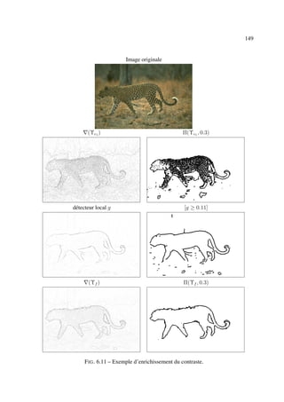 149


                       Image originale




      (Υc1 )                                    Π(Υc1 , 0.3)




détecteur local g                               [g ≥ 0.11]




       (Υf )                                    Π(Υf , 0.3)




     F IG . 6.11 – Exemple d’enrichissement du contraste.
 
