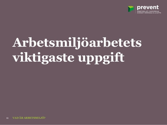Vad r Arbetsmilj 