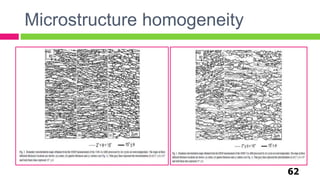 Microstructure homogeneity
62
 