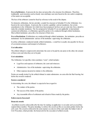 Structure Arbitration Arbitration- ADR | DOCX