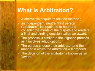 Arbitration And Conciliation Mod7 | PPT