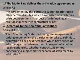Arbitration agreement | PPTX