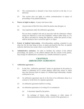 Arbitration and conciliation act | PDF