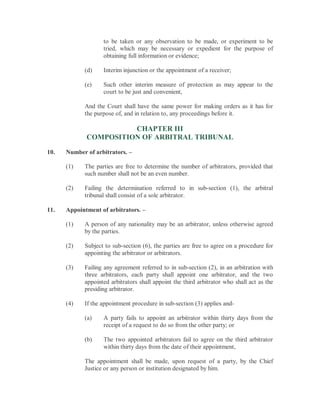 Arbitration and conciliation act | PDF