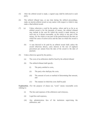 Arbitration and conciliation act | PDF