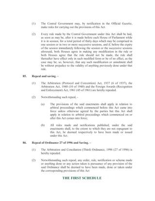 Arbitration and conciliation act | PDF