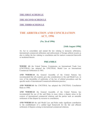 Arbitration and conciliation act | PDF