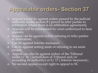 Arbitration presentation - Capt M. V. Naik | PPTX