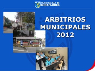 ARBITRIOS MUNICIPALES 2012 