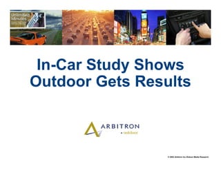Arbitron In car Study 2003