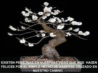 EXISTEN PERSONAS EN NUESTRAS VIDAS QUE NOS  HACEN FELICES POR EL SIMPLE HECHO DE HABERSE CRUZADO EN NUESTRO CAMINO... 