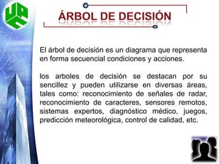 Árbol de decisiónLa comunidad de “ Machine Learning” (Michalski, 1973).