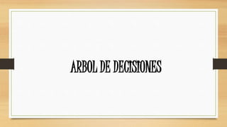 ARBOL DE DECISIONES
 