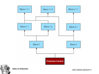 ÁRBOL DE PROBLEMAS
                     MSC.CARLOS MASSUH V.
 