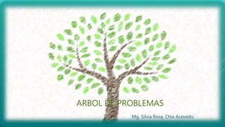 ARBOL DE PROBLEMAS
 Mg. Silvia Rosa, Chia Acevedo.
 