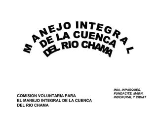 COMISION VOLUNTARIA PARA
EL MANEJO INTEGRAL DE LA CUENCA
DEL RIO CHAMA
INIA, INPARQUES,
FUNDACITE, MARN,
INDERURAL Y CIDIAT
 