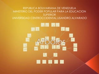 REPUBLICA BOLIVARIANA DE VENEZUELA
MINISTERIO DEL PODER POPULAR PARA LA EDUCACION
SUPERIOR
UNIVERSIDAD CENTROCCIDENTAL LISANDRO ALVARADO
 