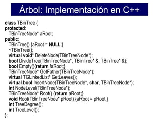 clase de Arboles en lenguaje de programacion c | PPT