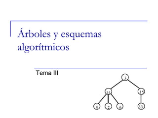 Árboles y esquemas
algorítmicos

   Tema III
 