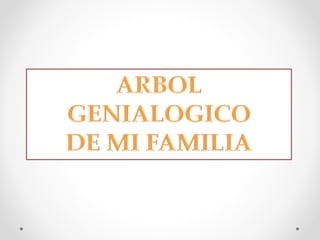 Arbol geniologco