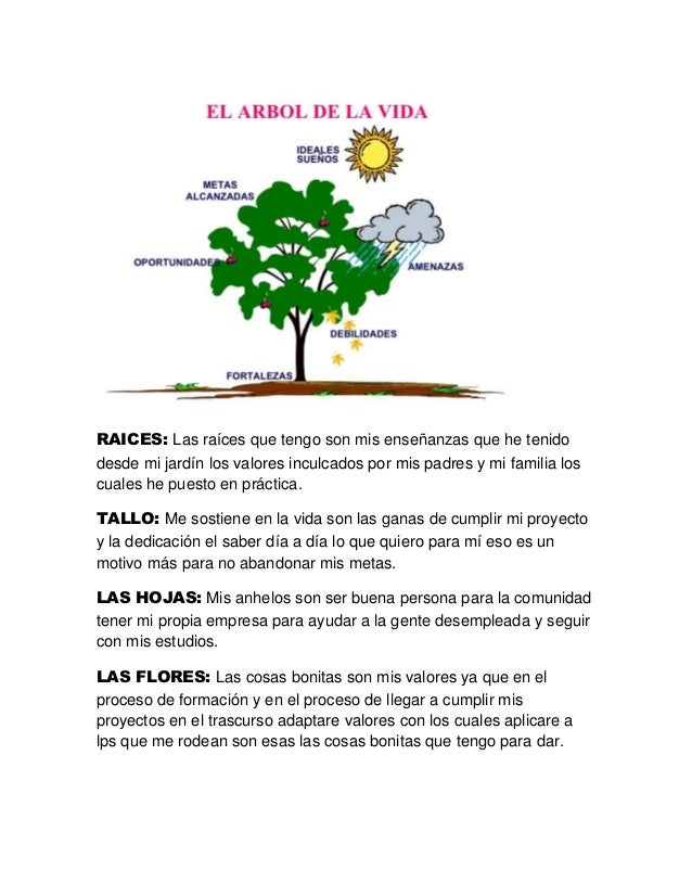 Arbol proyecto de vida