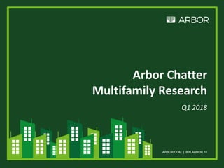 ARBOR.COM | 800.ARBOR.10
Arbor Chatter
Multifamily Research
Q1 2018
 