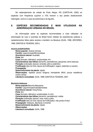 Arborização Urbana