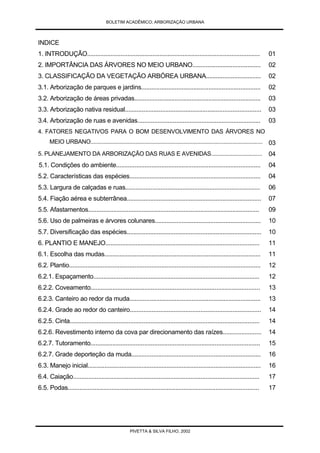 Arborização Urbana