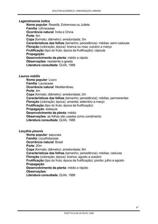 Arborização Urbana