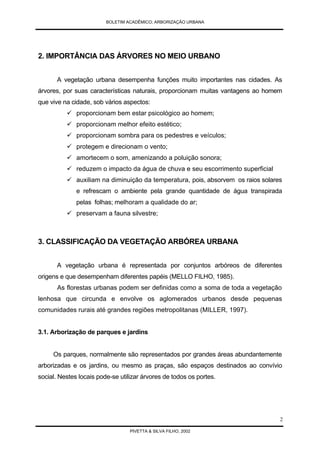 Arborização Urbana