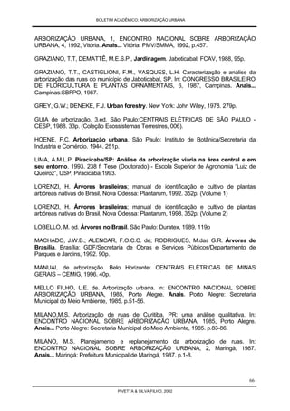 Arborização Urbana