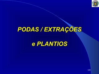 109
PODAS / EXTRAÇÕESPODAS / EXTRAÇÕES
e PLANTIOSe PLANTIOS
 