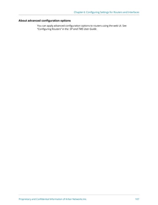 Arbor Networks SP and TMS Advanced Configuration Guide | PDF