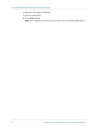 Arbor Networks SP and TMS Advanced Configuration Guide | PDF