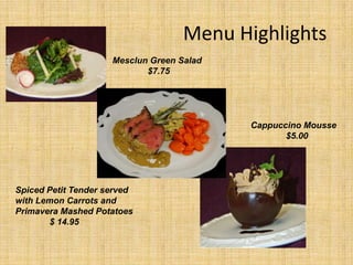 Marketing StrategiesDesigned to bring in new customers and repeat businessUse of strategies that have been proven  by other companies