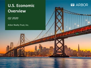 U.S. Economic
Overview
Q2 2020
Arbor Realty Trust, Inc.
 