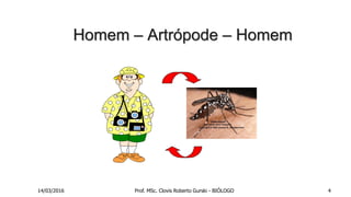 Homem – Artrópode – Homem
14/03/2016 Prof. MSc. Clovis Roberto Gurski - BIÓLOGO 4
 