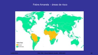 Febre Amarela - áreas de risco
14/03/2016 Prof. MSc. Clovis Roberto Gurski - BIÓLOGO 60
 