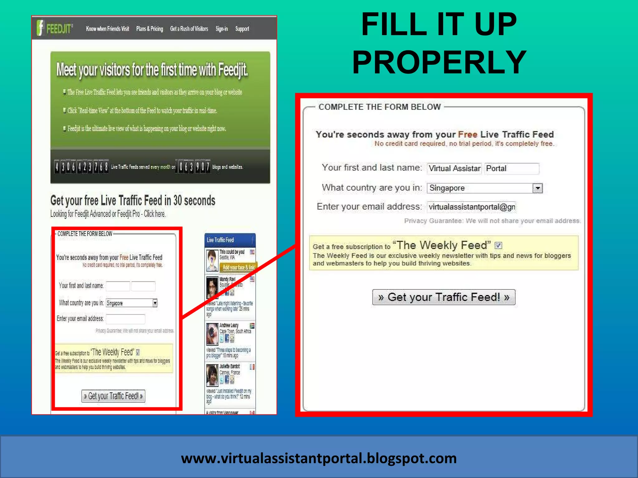www.virtualassistantportal.blogspot.com FILL IT UP PROPERLY 