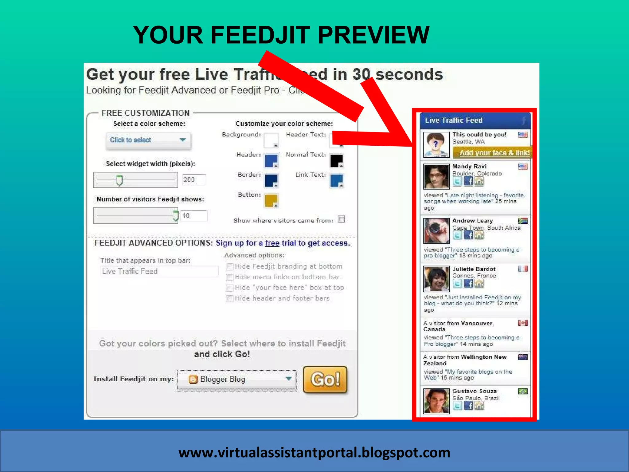 www.virtualassistantportal.blogspot.com YOUR FEEDJIT PREVIEW 