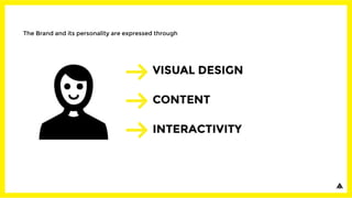 The Brand and its personality are expressed through
 