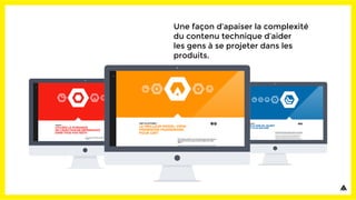 Une façon d’apaiser la complexité
du contenu technique d’aider
les gens à se projeter dans les
produits.
 