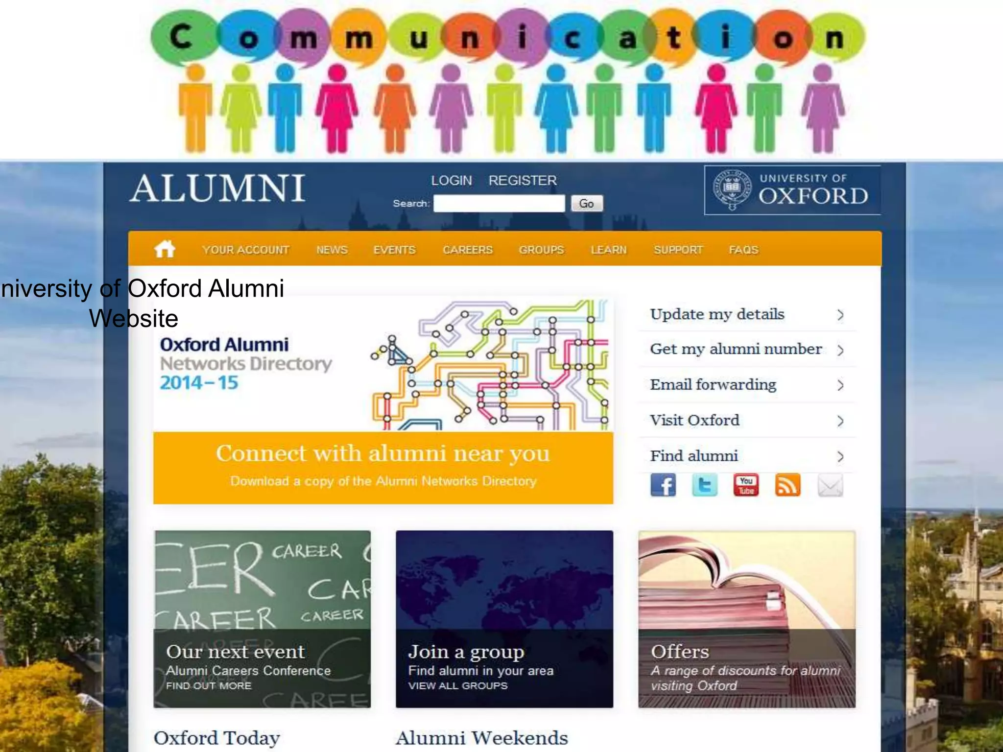 #arcindia
University of Oxford Alumni
Website
 