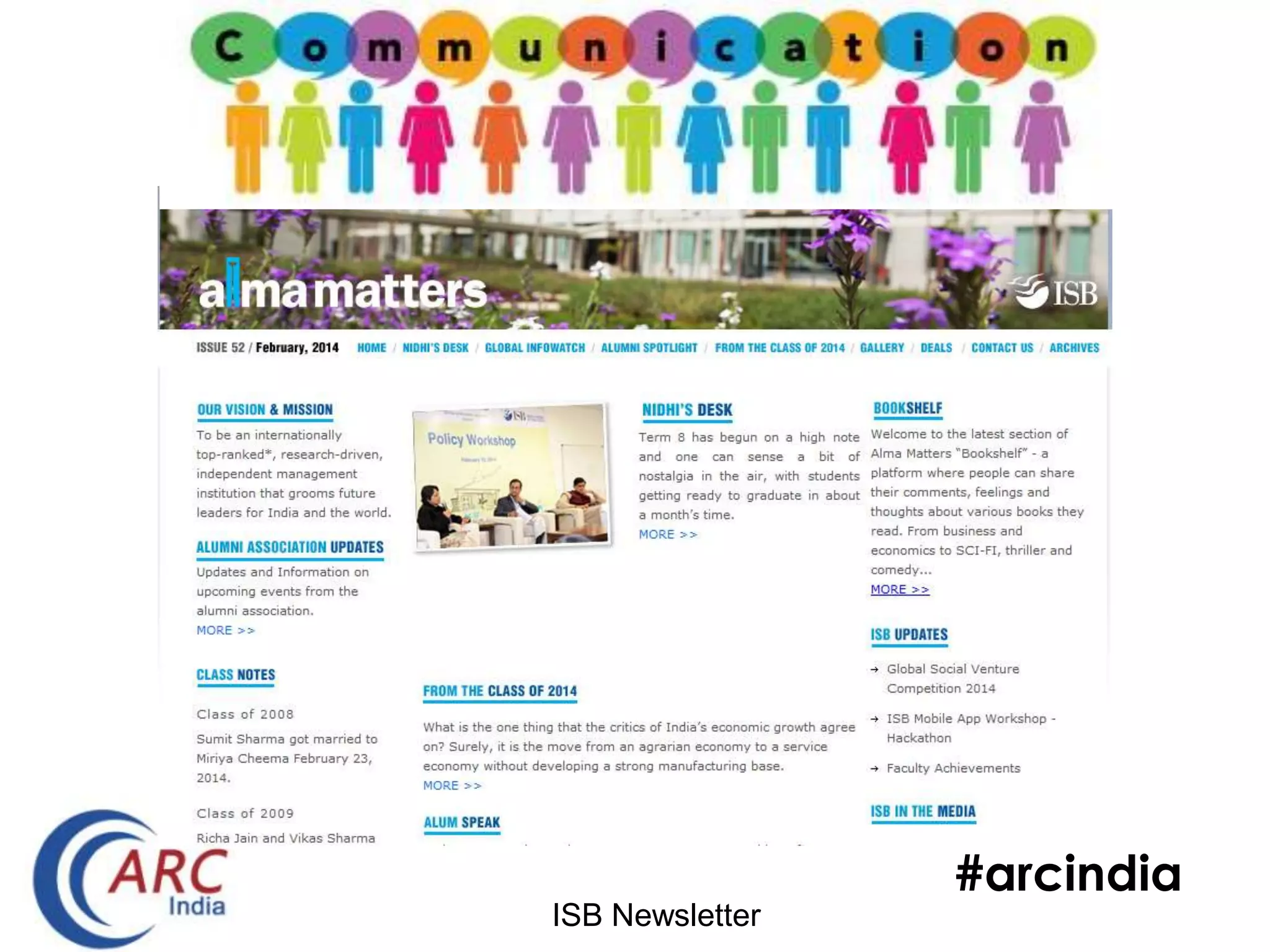 #arcindia
ISB Newsletter
 