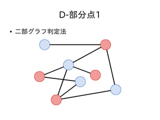 D-部分点1
● 二部グラフ判定法
 
