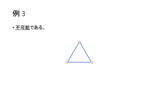 例 3
• 不可能である。
 
