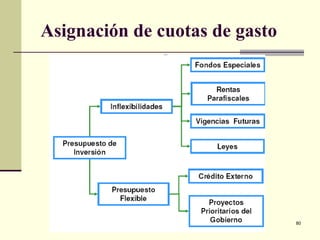 80
Asignación de cuotas de gasto
 